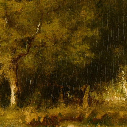 Sottobosco Narcisse-Virgile Diaz de La Peña nvd63 quadro stampato su tela