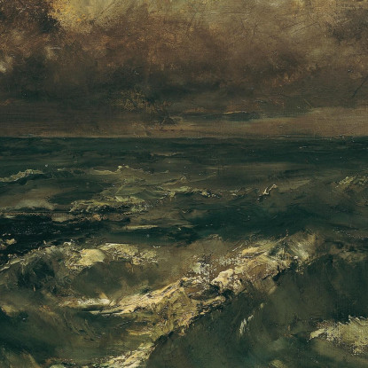 Mare In Tempesta Mare Agitato Narcisse-Virgile Diaz de La Peña nvd66 quadro stampato su tela