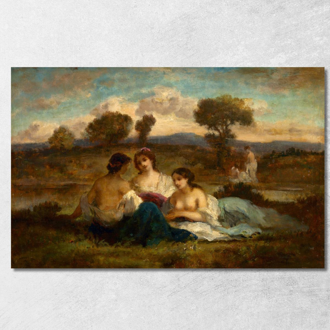 Le Bagnanti Narcisse-Virgile Diaz de La Peña nvd68 quadro stampato su tela Le Bagnanti Narcisse-Virgile Diaz de La Peña nvd68 quadro stampato su tela