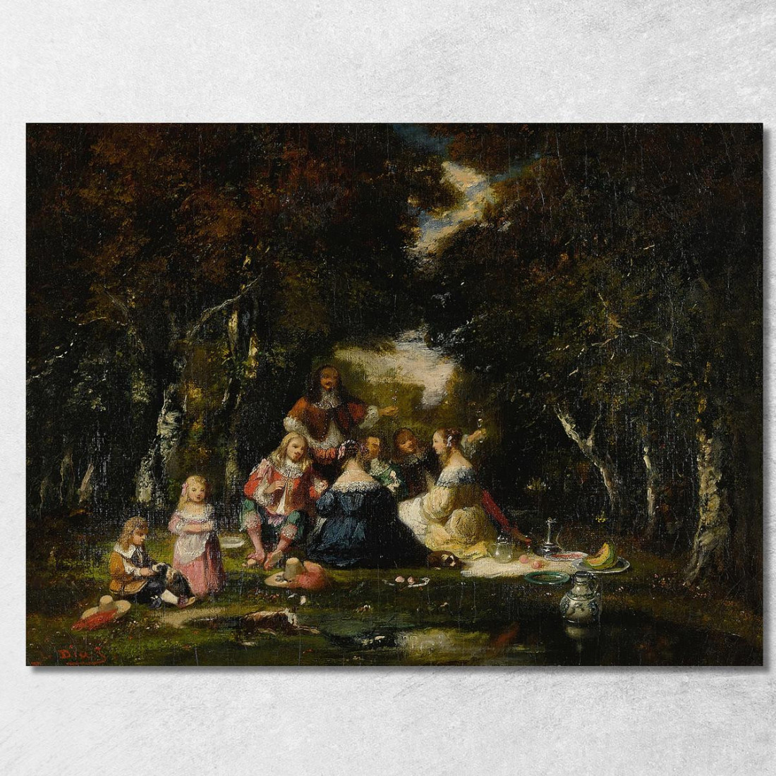 Una Gita In Campagna Narcisse-Virgile Diaz de La Peña nvd79 quadro stampato su tela Una Gita In Campagna Narcisse-Virgile Diaz de La Peña nvd79 quadro stampato su tela