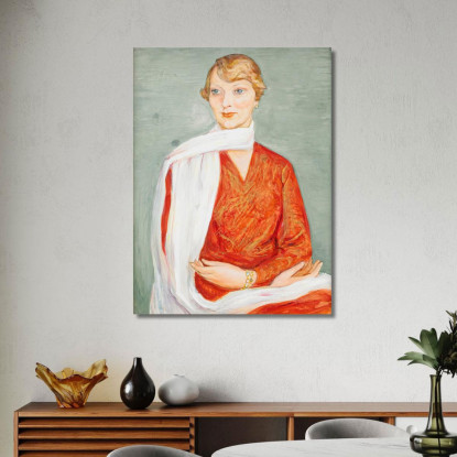 La Signora Con Lo Scialle Bianco Nils Dardel ndr5 quadro stampato su tela