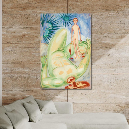 Davide E Golia Nils Dardel ndr6 quadro stampato su tela