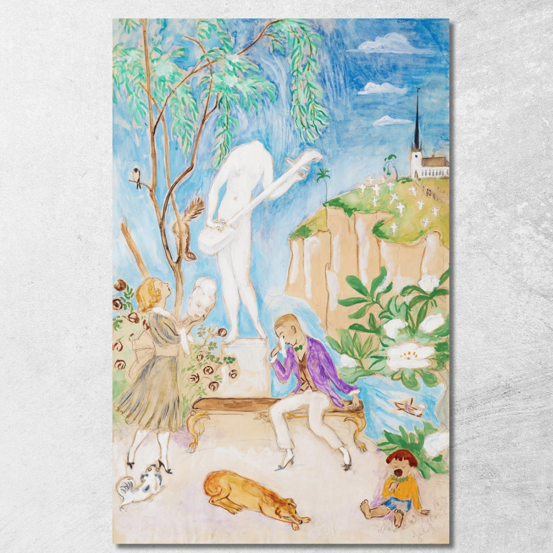 La Statua Rovinata Ii Nils Dardel ndr10 quadro stampato su tela