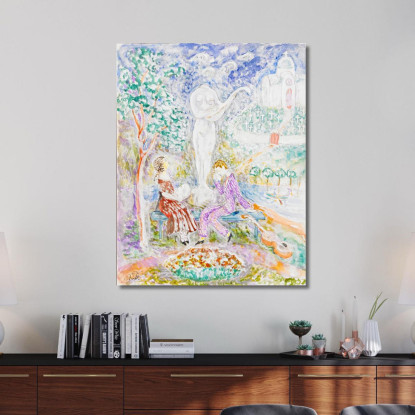 La Statua Rovinata Nils Dardel ndr11 quadro stampato su tela