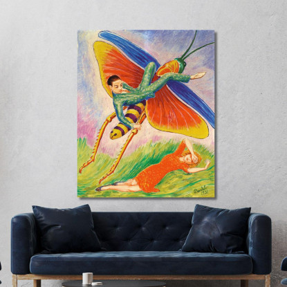 La Cavalletta Nils Dardel ndr19 quadro stampato su tela