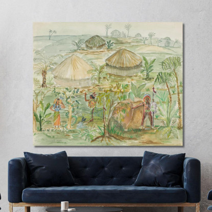 Il Campo Indiano Nils Dardel ndr21 quadro stampato su tela