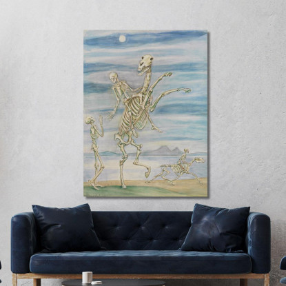 Scheletro A Cavallo Nils Dardel ndr41 quadro stampato su tela