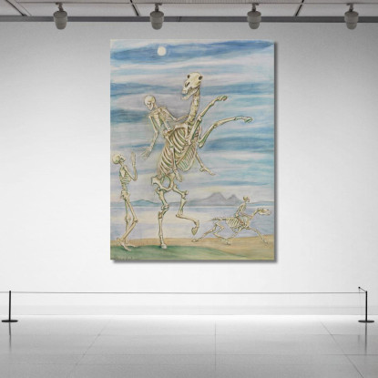Scheletro A Cavallo Nils Dardel ndr41 quadro stampato su tela