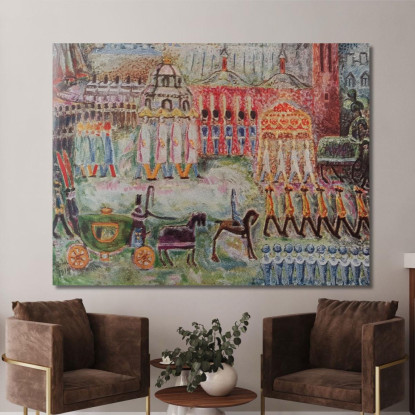Paesaggio Urbano Nils Dardel ndr42 quadro stampato su tela