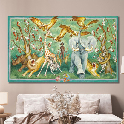 Diana Nera Nils Dardel ndr43 quadro stampato su tela