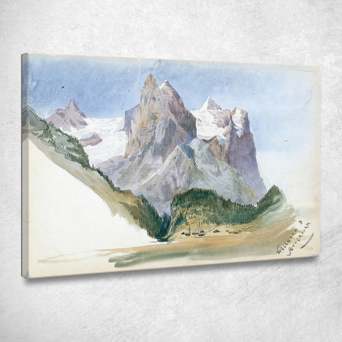 Cervino Dal Ghiacciaio Di Zmutt Zermatt John Singer Sargent jss164 quadro stampato su tela Cervino Dal Ghiacciaio Di Zmutt Zermatt John Singer Sargent jss164 quadro stampato su tela