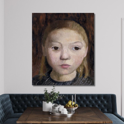 Testa Di Una Ragazza Paula Modersohn-Becker pmb25 quadro stampato su tela