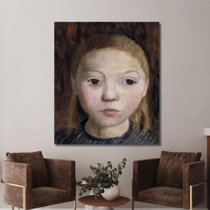 Testa Di Una Ragazza Paula Modersohn-Becker pmb25 quadro stampato su tela