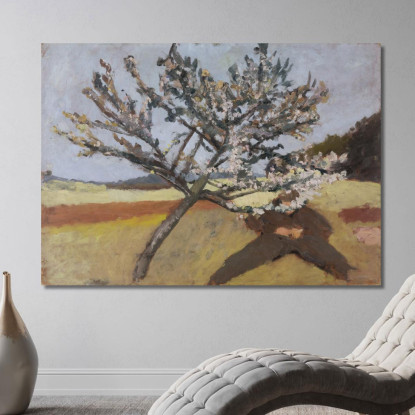 Uomo Disteso Sotto Un Albero In Fiore Paula Modersohn-Becker pmb30 quadro stampato su tela