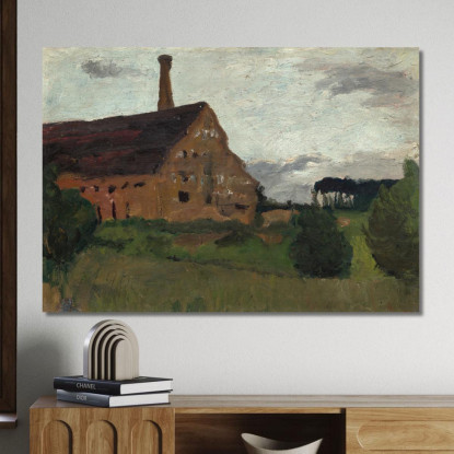 Vecchia Fabbrica Paula Modersohn-Becker pmb33 quadro stampato su tela
