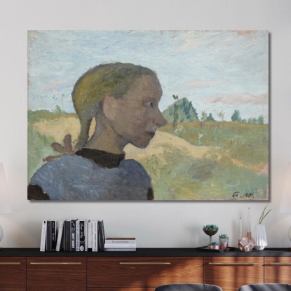 Ritratto Di Una Ragazza Paula Modersohn-Becker pmb35 quadro stampato su tela