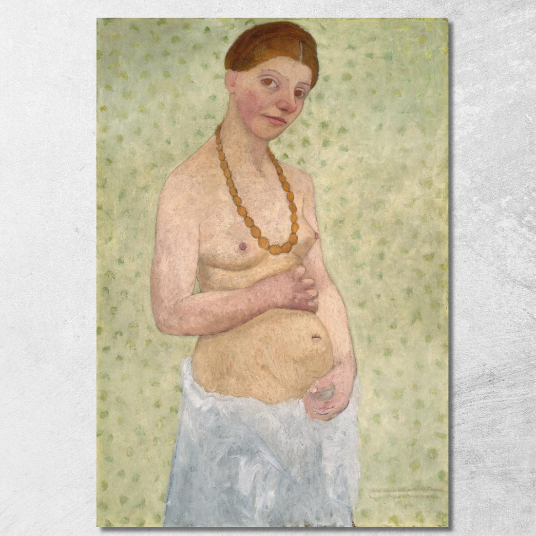 Autoritratto Per Il 6° Anniversario Di Matrimonio Paula Modersohn-Becker pmb40 quadro stampato su tela Autoritratto Per Il 6° Anniversario Di Matrimonio Paula Modersohn-Becker pmb40 quadro stampato su tela