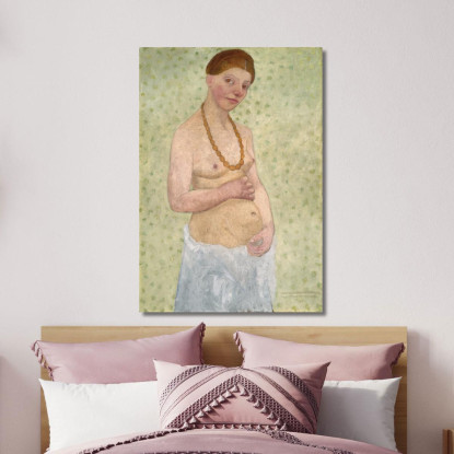 Autoritratto Per Il 6° Anniversario Di Matrimonio Paula Modersohn-Becker pmb40 quadro stampato su tela