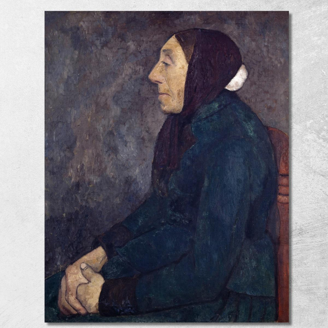 Vecchia Contadina Seduta Paula Modersohn-Becker pmb44 quadro stampato su tela Vecchia Contadina Seduta Paula Modersohn-Becker pmb44 quadro stampato su tela