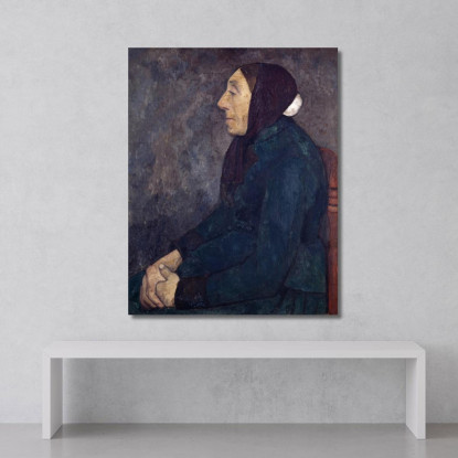 Vecchia Contadina Seduta Paula Modersohn-Becker pmb44 quadro stampato su tela