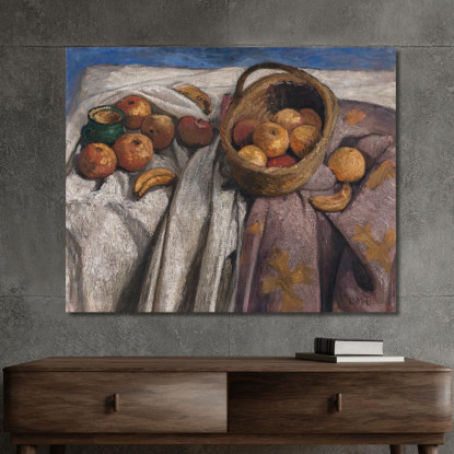 Natura Morta Con Mele E Banane Paula Modersohn-Becker pmb45 quadro stampato su tela