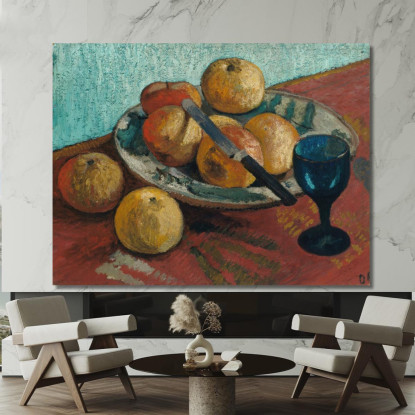 Natura Morta Con Mele E Vetro Verde Paula Modersohn-Becker pmb46 quadro stampato su tela