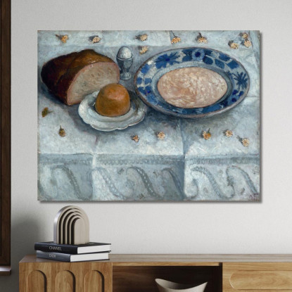 Natura Morta Con Zuppa Di Latte (Tavola Per La Colazione) Paula Modersohn-Becker pmb48 quadro stampato su tela