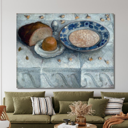 Natura Morta Con Zuppa Di Latte (Tavola Per La Colazione) Paula Modersohn-Becker pmb48 quadro stampato su tela