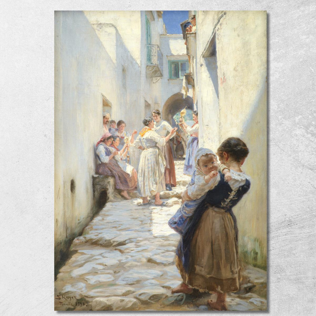 Una Strada A Torello Italia Peder Severin Krøyer psk4 quadro stampato su tela Una Strada A Torello Italia Peder Severin Krøyer psk4 quadro stampato su tela