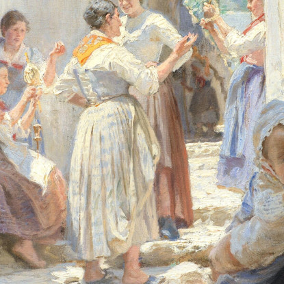 Una Strada A Torello Italia Peder Severin Krøyer psk4 quadro stampato su tela