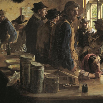 Al Negozio Di Alimentari Quando Non C'È Pesca Peder Severin Krøyer psk10 quadro stampato su tela