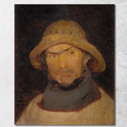 Ritratto Di Un Pescatore Di Hornbæk Peder Severin Krøyer psk44 quadro stampato su tela