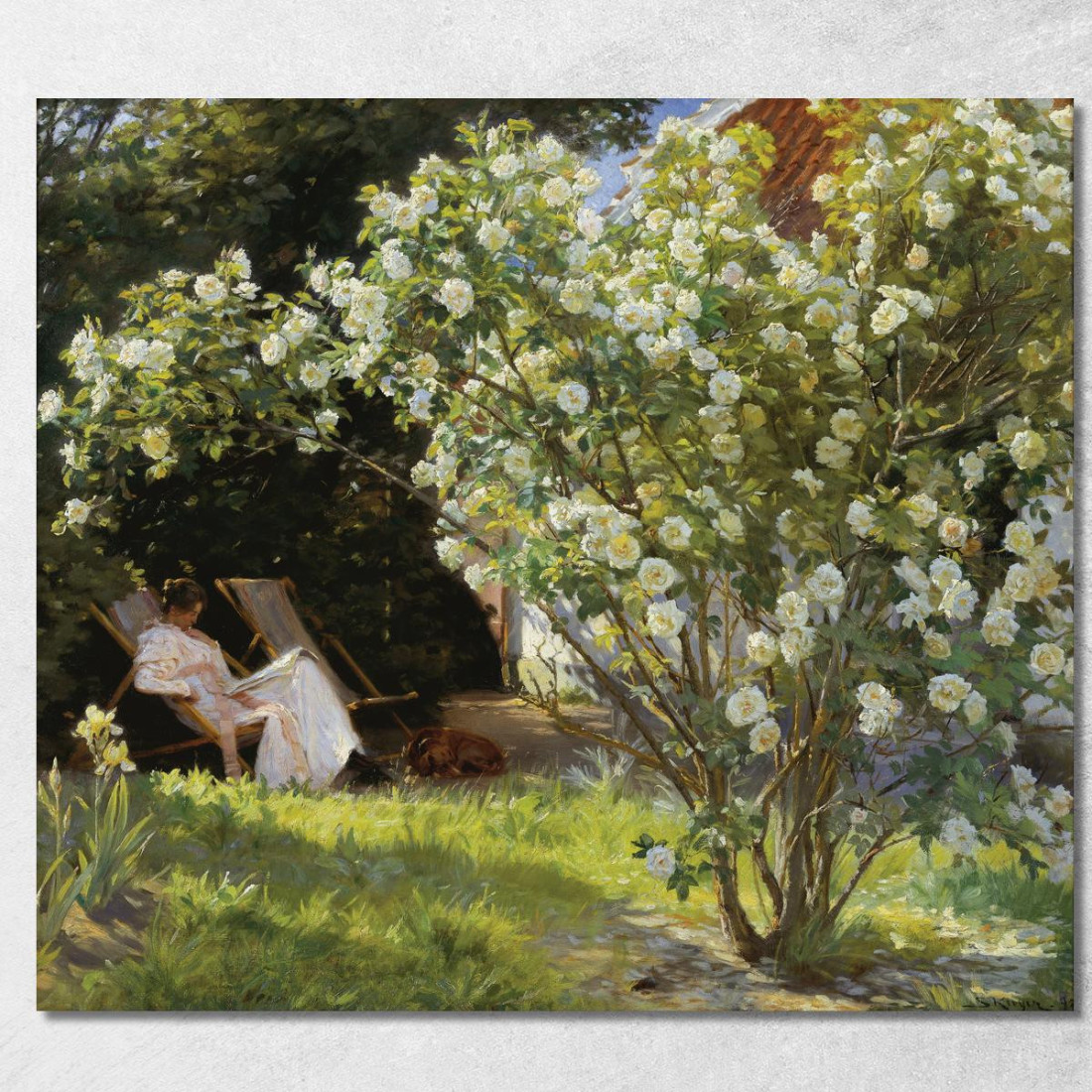 Rose. Marie Krøyer Seduta Sulla Sedia A Sdraio Nel Giardino Della Casa Della Signora Bendsen Peder Severin Krøyer psk50 quadro Rose. Marie Krøyer Seduta Sulla Sedia A Sdraio Nel Giardino Della Casa Della Signora Bendsen Peder Severin Krøyer psk50 quadro