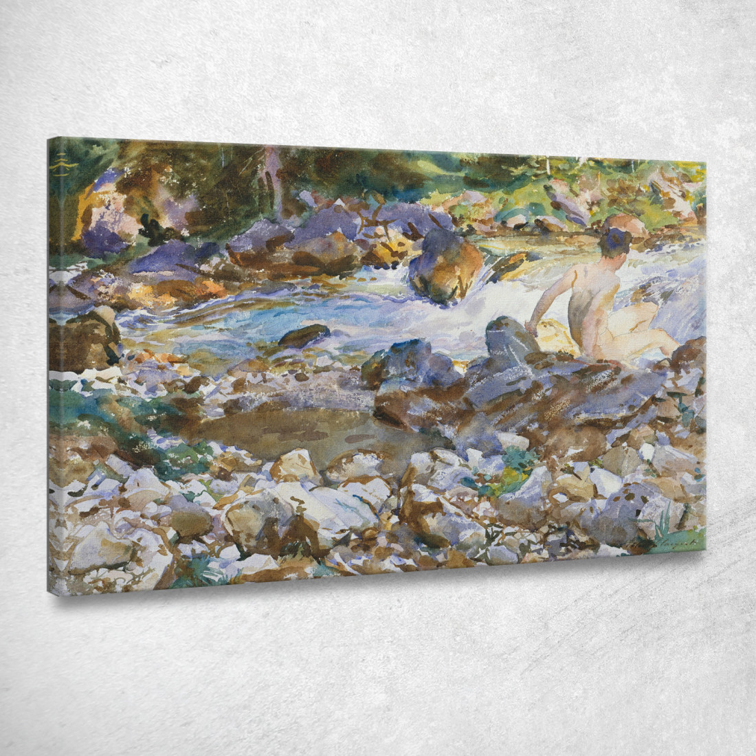 Ruscello Di Montagna John Singer Sargent jss174 quadro stampato su tela Ruscello Di Montagna John Singer Sargent jss174 quadro stampato su tela