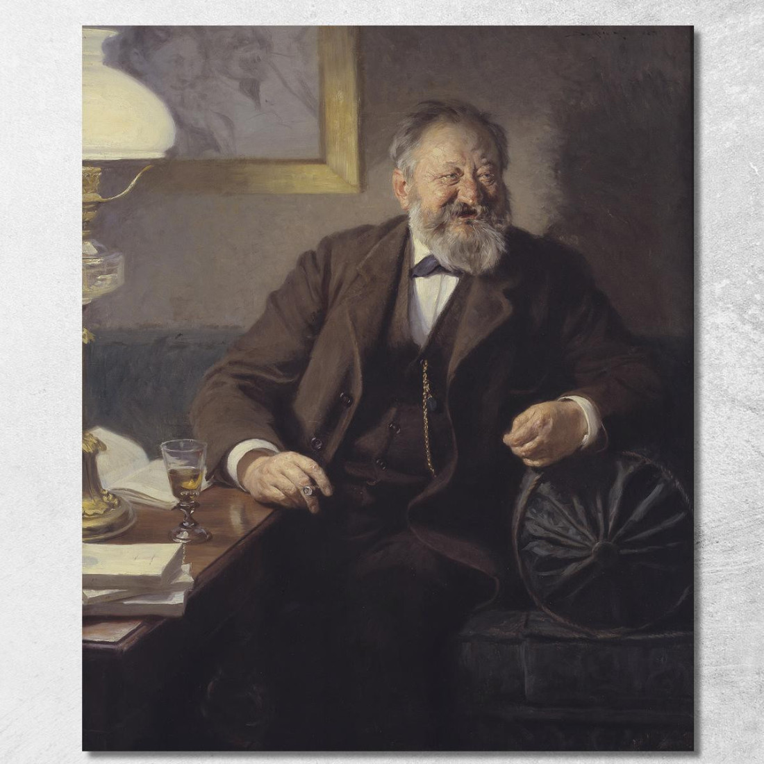 Lo Scrittore Sophus Schandorph Peder Severin Krøyer psk58 quadro stampato su tela Lo Scrittore Sophus Schandorph Peder Severin Krøyer psk58 quadro stampato su tela