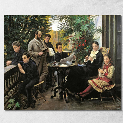 Ritratto Della Famiglia Hirschsprung Peder Severin Krøyer psk59 quadro stampato su tela