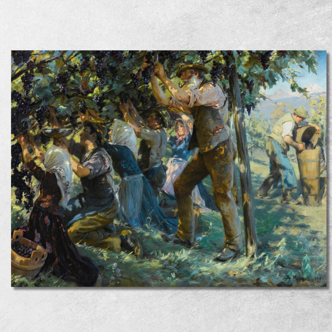 Vendemmia In Tirolo Peder Severin Krøyer psk65 quadro stampato su tela Vendemmia In Tirolo Peder Severin Krøyer psk65 quadro stampato su tela