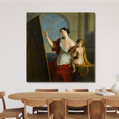 Allegoria Della Pittura Philippe Mercier pmr3 quadro stampato su tela