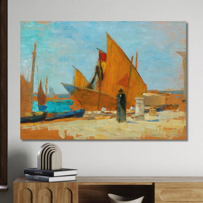 Vele Gialle Tina Blau tbl67 quadro stampato su tela