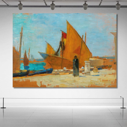 Vele Gialle Tina Blau tbl67 quadro stampato su tela