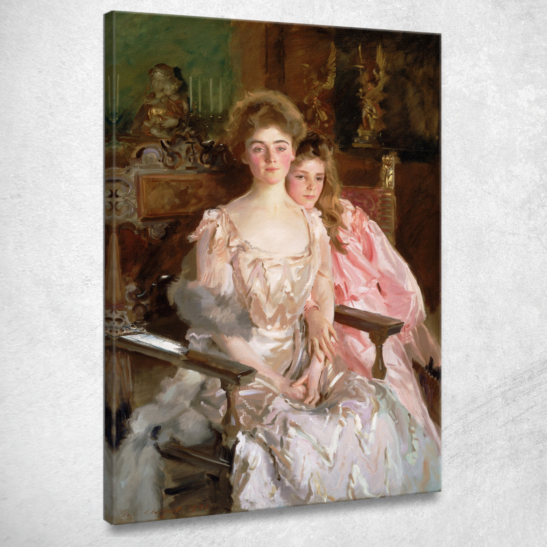 La Signora Fiske Warren Gretchen Osgood E Sua Figlia Rachel John Singer Sargent jss189 quadro stampato su tela La Signora Fiske Warren Gretchen Osgood E Sua Figlia Rachel John Singer Sargent jss189 quadro stampato su tela