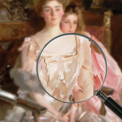 La Signora Fiske Warren Gretchen Osgood E Sua Figlia Rachel John Singer Sargent jss189 quadro stampato su tela