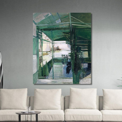 Vecchia Donna Nella Serra Walter Kurt Wiemken wkw14 quadro stampato su tela