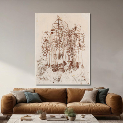 Scheletri Walter Kurt Wiemken wkw17 quadro stampato su tela