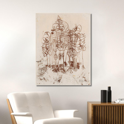 Scheletri Walter Kurt Wiemken wkw17 quadro stampato su tela