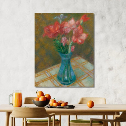 Gladioli In Vaso Di Vetro Verde William James Glackens wjg22 quadro stampato su tela