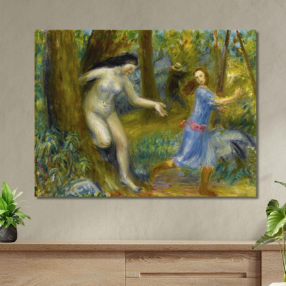 Serie Ninfetta Con Uomo William James Glackens wjg30 quadro stampato su tela