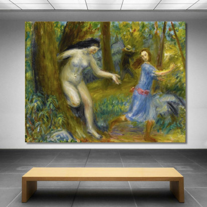 Serie Ninfetta Con Uomo William James Glackens wjg30 quadro stampato su tela