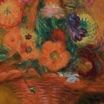 Cesto Rosso Di Zinnie William James Glackens wjg37 quadro stampato su tela