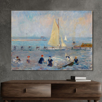 Paesaggio Marino Con Sei Bagnanti A Bellport William James Glackens wjg41 quadro stampato su tela